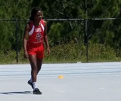 Za'Nidja Aikens at Track State Competition