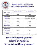 Early Dismissal Schedule
