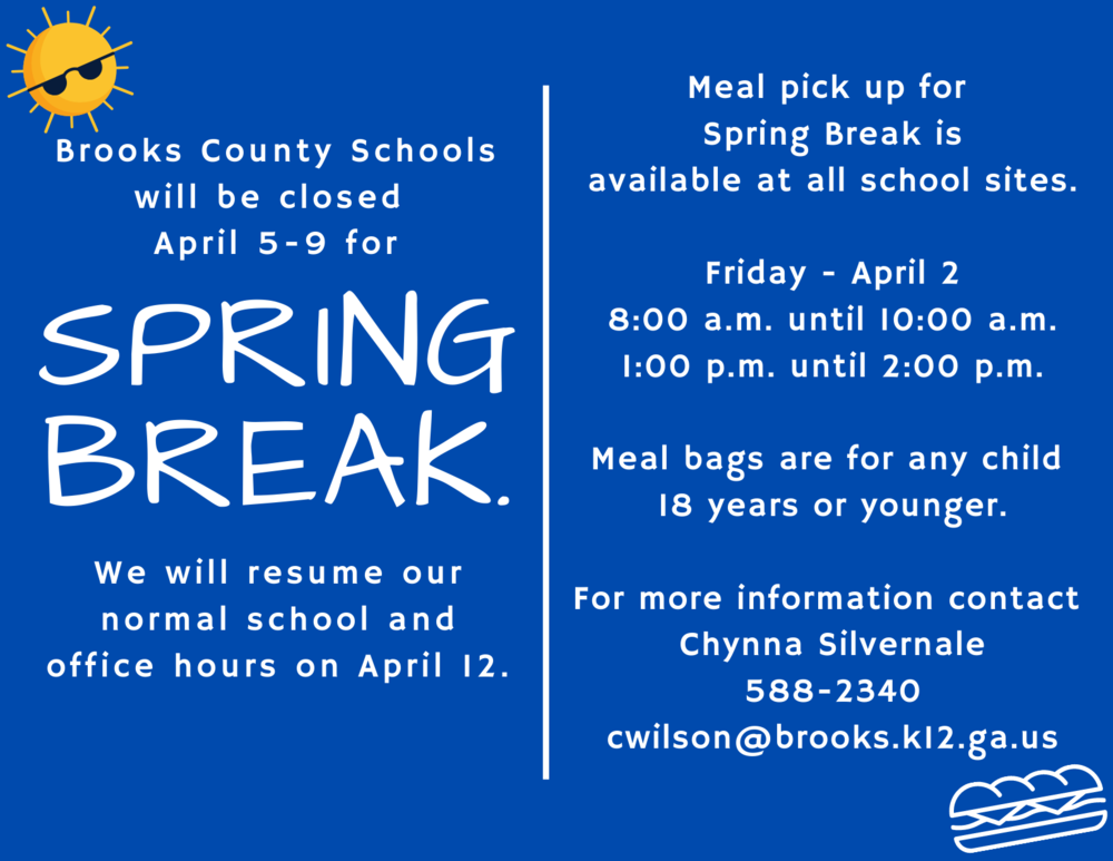 Spring Break and Meal Service Information