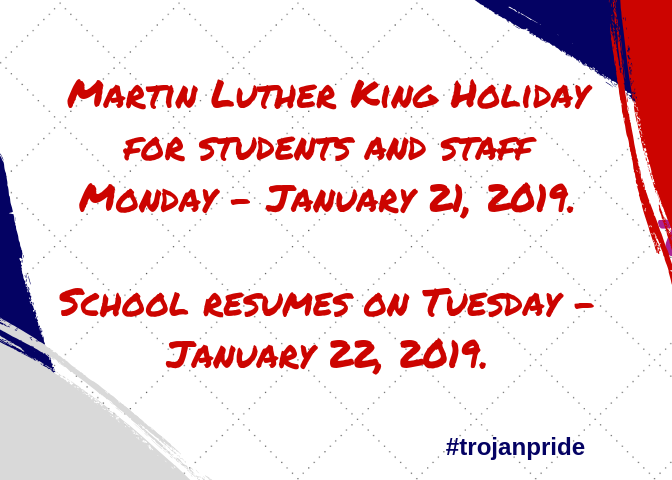 MLK Holiday Announcement