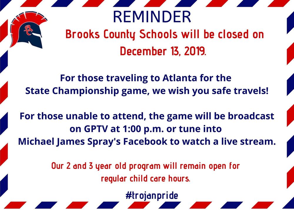 School Closed - December 13