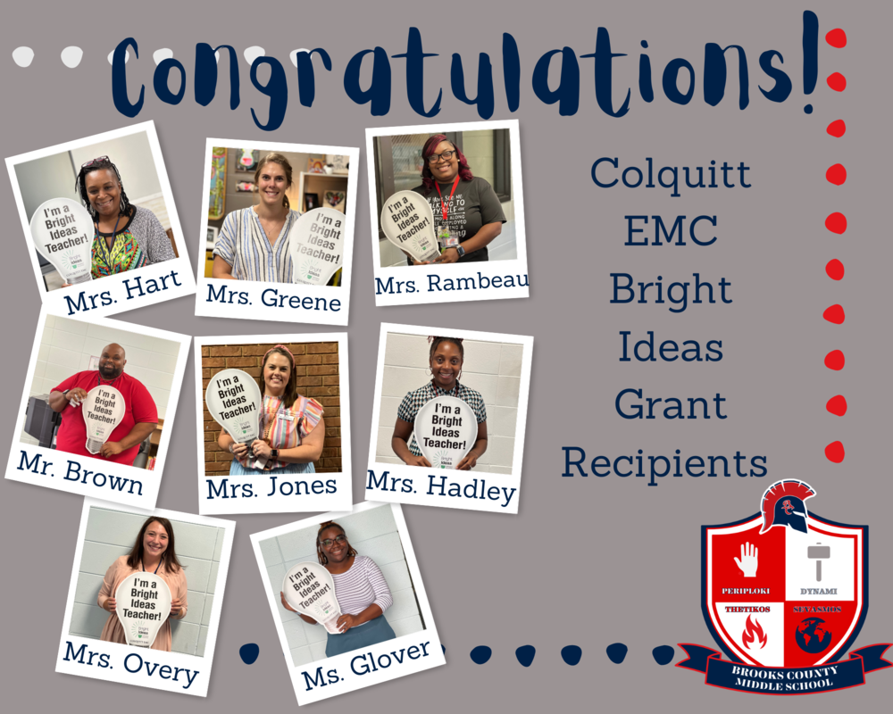 Colquitt EMC Bright Ideas Grant Recipients