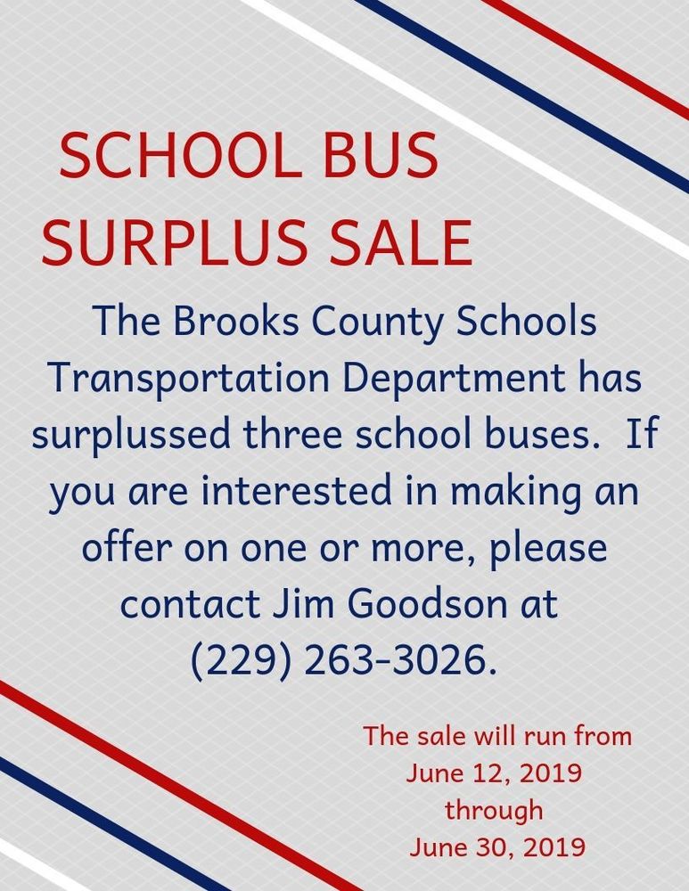 School Bus Surplus Sale