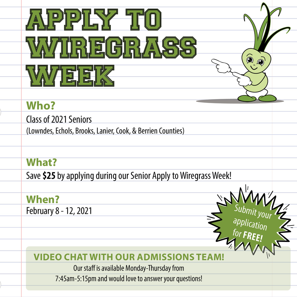Apply to Wiregrass Week
