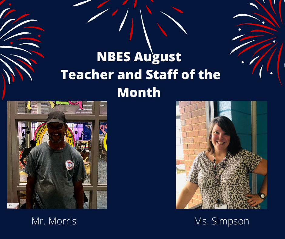 NBES August Teacher and Staff of the Month