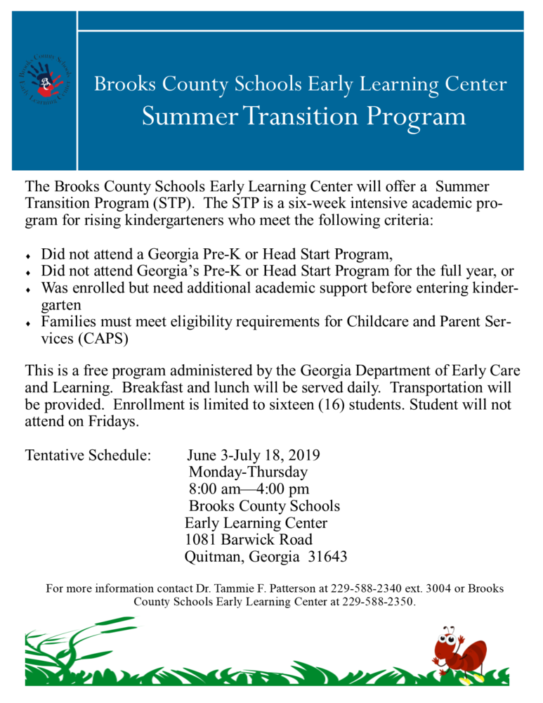 Summer Transition Program Information