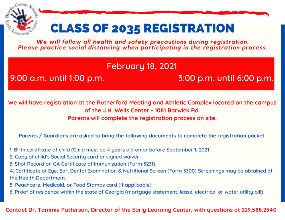 Registration for the Class of 2035