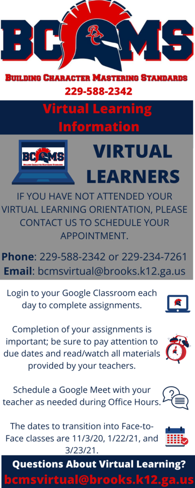 BCMS Virtual Learners Update
