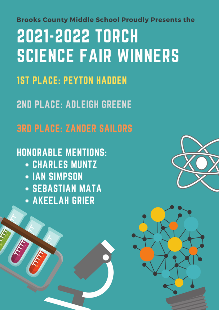 BCMS TORCH Science Fair Winners