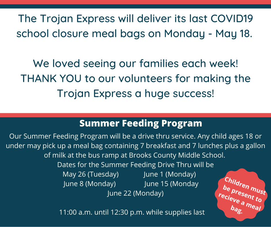 Summer Feeding Program Information Brooks County Early Learning Center