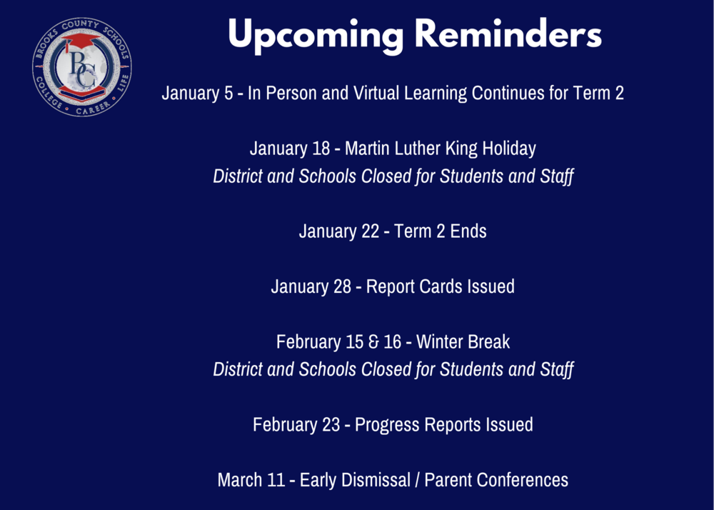 Upcoming Reminders