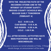 Early Release Related to Weather