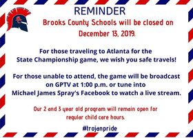 School Closed - December 13