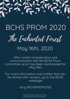 Prom Rescheduled for May 16th