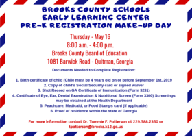 PreK Registration Makeup Information