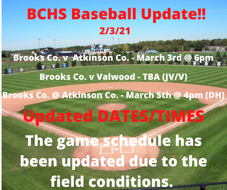 BCHS Baseball Update 3/2/21