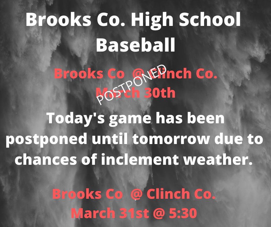 BCHS Baseball -canceled 3/30/21 